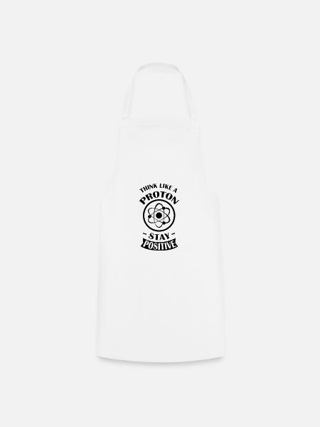 Atome de proton positif - Tablier de cuisine - blanc