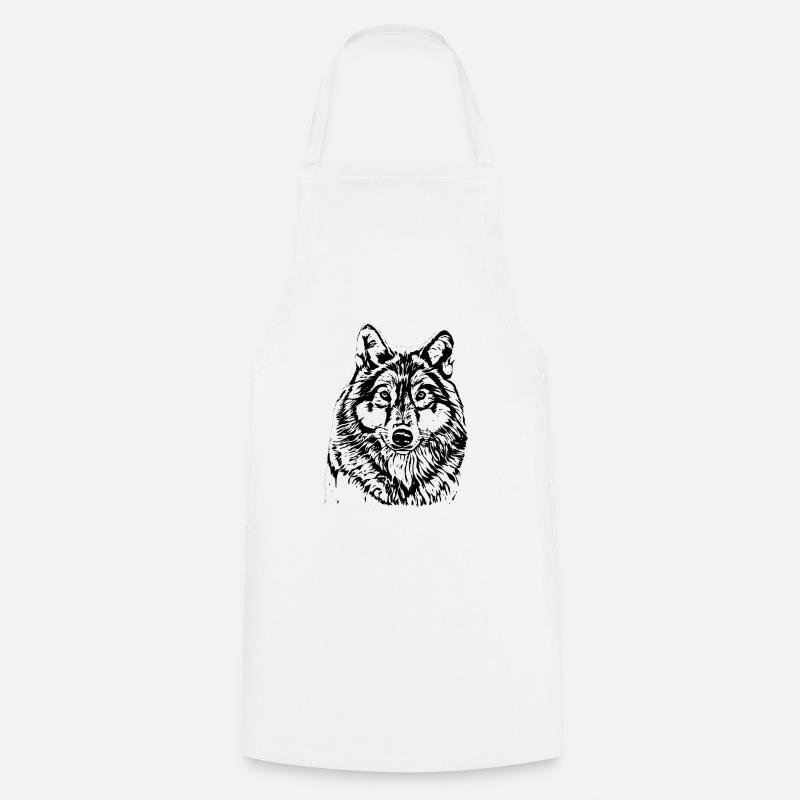 Wolf - Kochschürze - Weiß