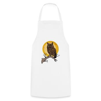 Hibou - Tablier de cuisine - blanc - Devant - AI Model Male 185 dark (185cm)