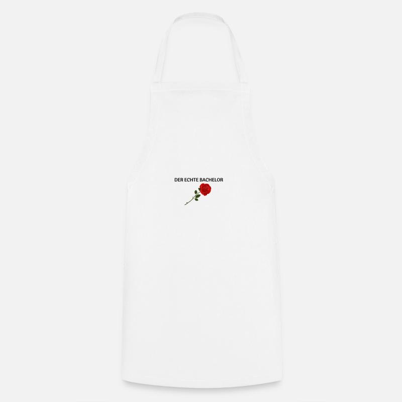 Der echte Bachelor / Rose / Geschenkidee - Kochschürze - Weiß