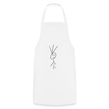 stick figure - Cooking Apron - white - Front - AI Model Male 185 dark (185cm)