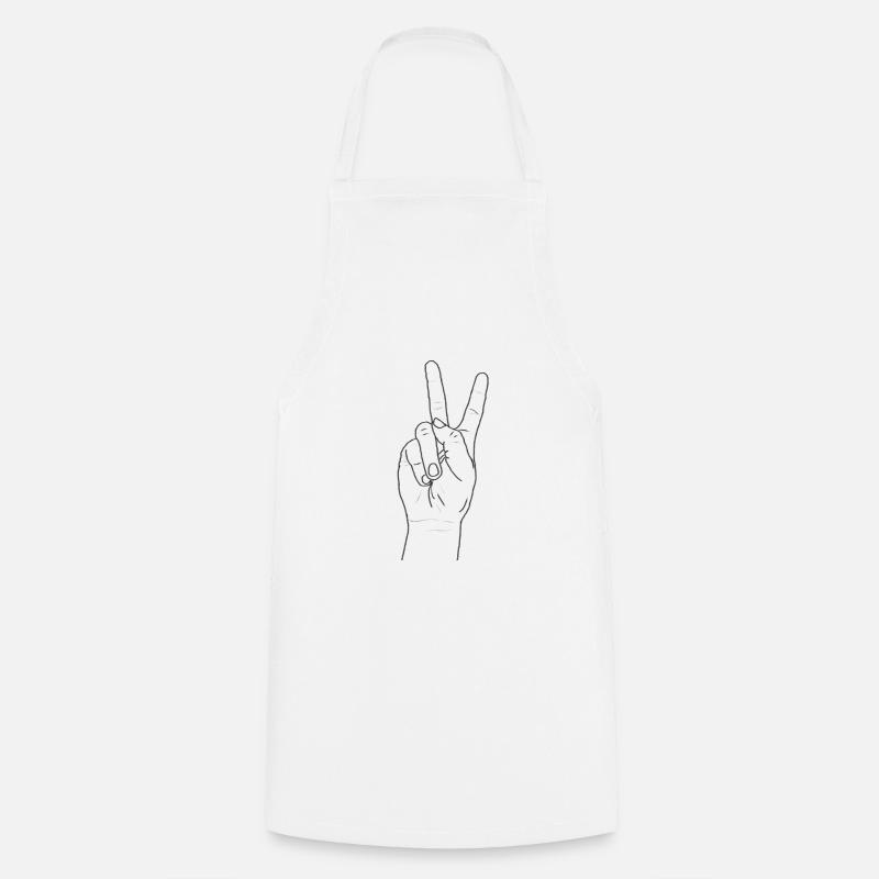 Main de paix - Tablier de cuisine - blanc