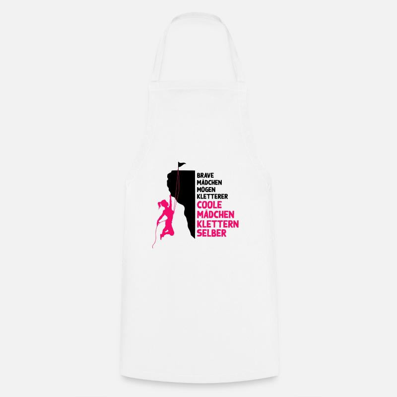 coole Mädchen klettern Kletterer Geschenk Frau - Kochschürze - Weiß