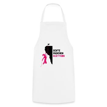 Bouldern klettern Kletterer Frau Geschenk Berge - Kochschürze - Weiß - Vorne - AI Model Male 185 dark (185cm)