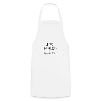 je suis rhumologue - Tablier de cuisine - blanc - Devant - AI Model Male 185 dark (185cm)