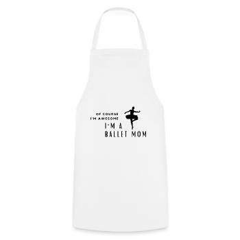 Of Course I'm Awesome, I'm A Ballet Mom - Cooking Apron - white - Front - AI Model Male 185 dark (185cm)