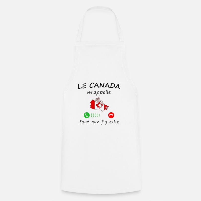 Le Canada m'appelle de la collection "appel" - Tablier de cuisine - blanc