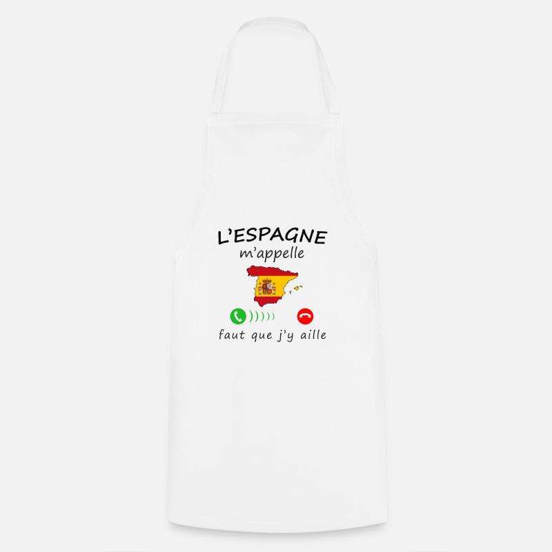 L'Espagne m'appelle de la collection "appel" - Tablier de cuisine - blanc
