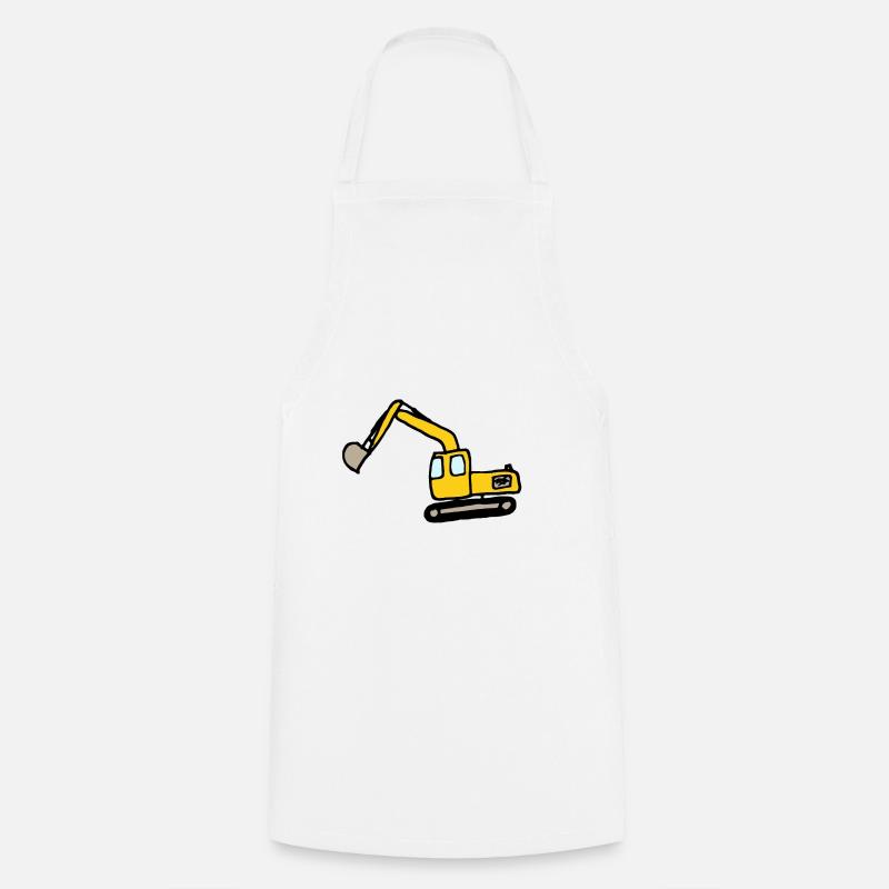 Bagger - Kochschürze - Weiß