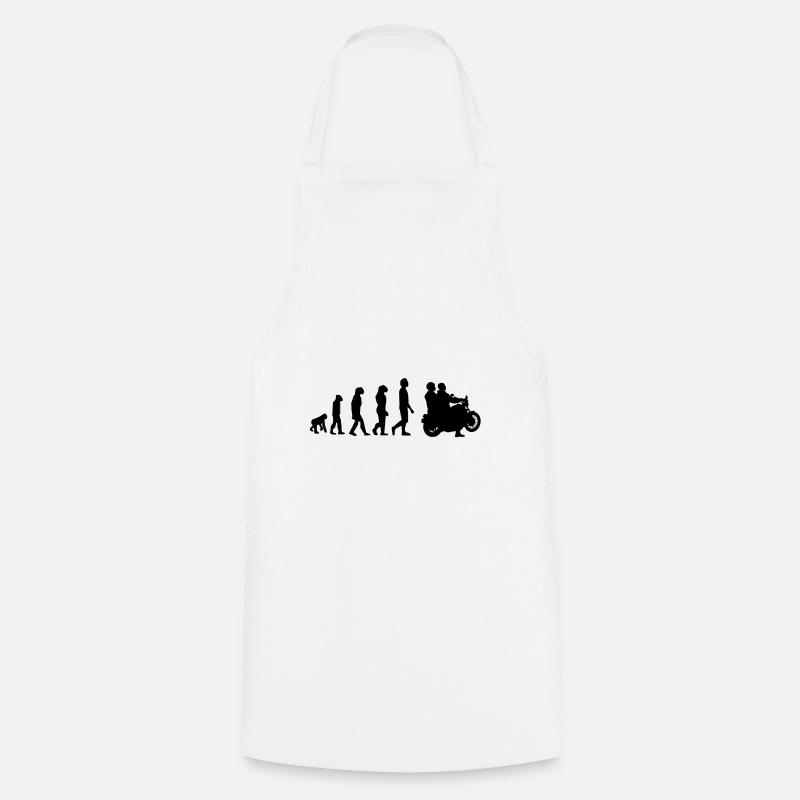 Scooter Moped Moped Motorbike Mokick Biker Evolution - Cooking Apron - white