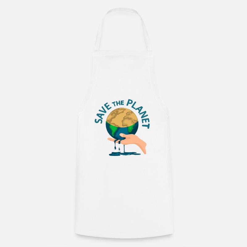 SAVE THE PLANET - Cooking Apron - white