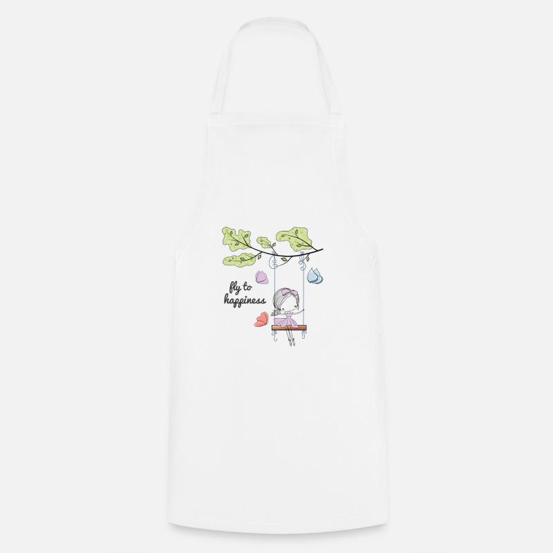 Fly to happiness - Tablier de cuisine - blanc