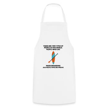 Paddleboarding Paddleboard Paddle Water sports - Cooking Apron - white - Front - AI Model Male 185 dark (185cm)