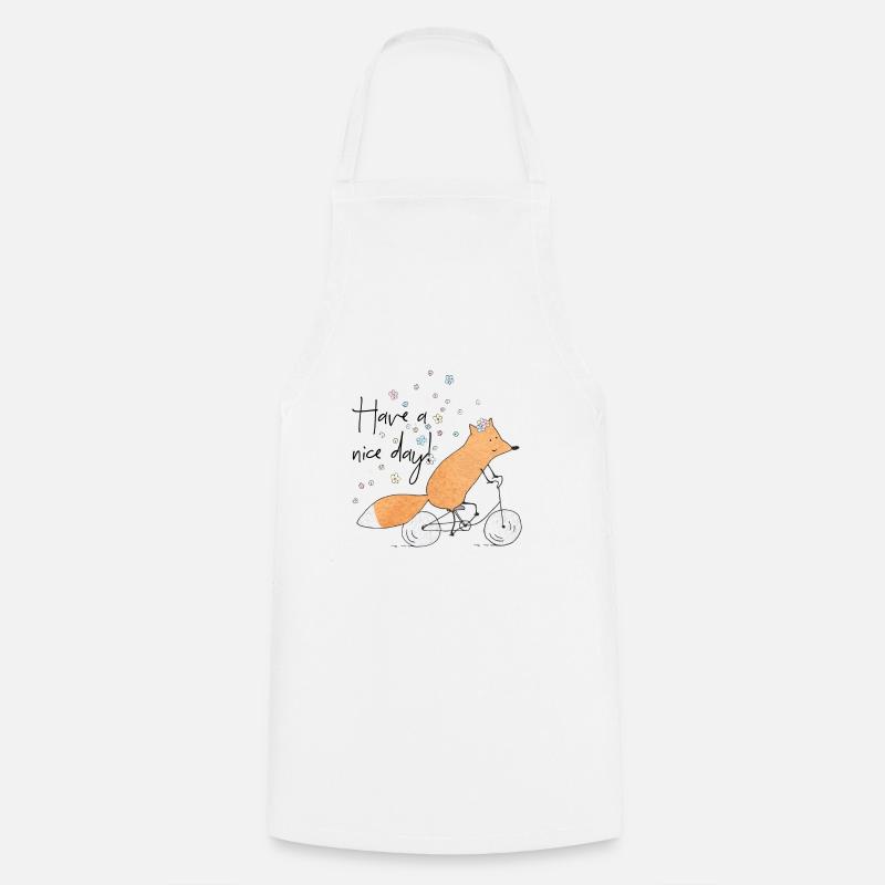 Fox in spring - Cooking Apron - white