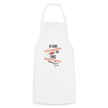 Je suis infirmière, pas magicienne - Tablier de cuisine - blanc - Devant - AI Model Male 185 dark (185cm)
