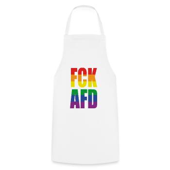 FCKAFD Pride - Kochschürze - Weiß - Vorne - AI Model Male 185 dark (185cm)