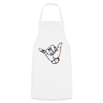 SHAKA | Brazilian Jiu-Jitsu | Radiates - Effet - Tablier de cuisine - blanc - Devant - AI Model Male 185 dark (185cm)