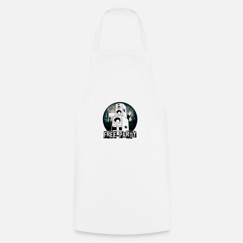 Free party sound system techno teuf - Tablier de cuisine - blanc