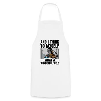 Welder Welding Father's Day Gift - Cooking Apron - white - Front - AI Model Male 185 dark (185cm)