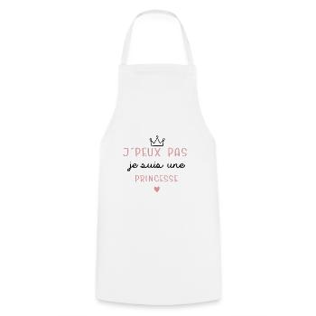 Je suis une princesse cadeau fille ado femme maman - Tablier de cuisine - blanc - Devant - AI Model Male 185 dark (185cm)