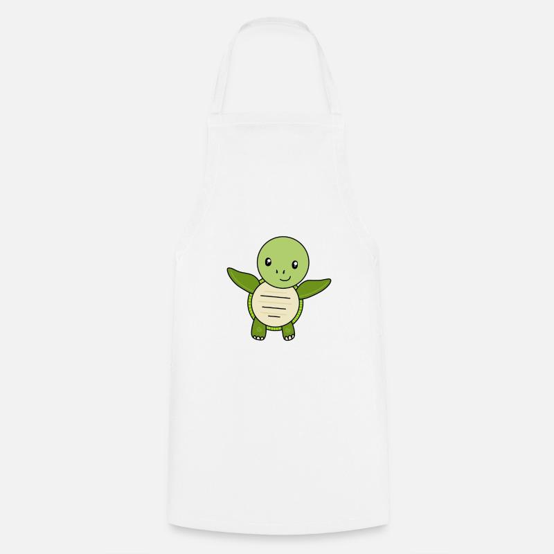Turtle - Cooking Apron - white