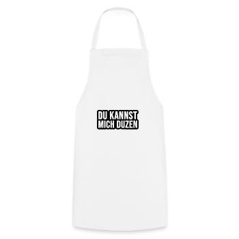 Du kannst mich Duzen! - Kochschürze - Weiß - Vorne - AI Model Male 185 dark (185cm)