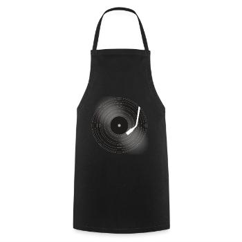 Record Music Record Player - Cooking Apron - black - Front - AI Model Male 185 dark (185cm)