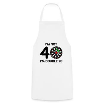 Darts Spieler Bullseye Schießen 40. Geburtstagsgeschenk - Kochschürze - Weiß - Vorne - AI Model Male 185 dark (185cm)