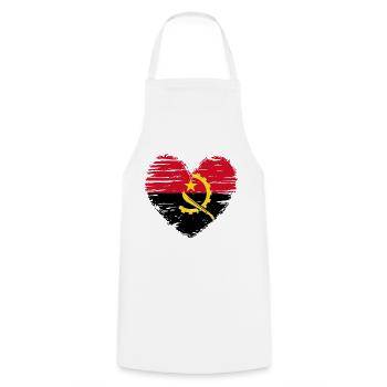 Angola Herz Flagge Fahne Wappen - Kochschürze - Weiß - Vorne - AI Model Male 185 dark (185cm)