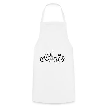 Paris Amour tour Eiffel France - Tablier de cuisine - blanc - Devant - AI Model Male 185 dark (185cm)