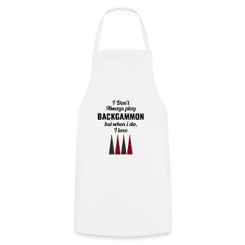 Backgammon Player Jeu de société Funny Sayings Cadeau - Tablier de cuisine - blanc - Devant - AI Model Male 185 dark (185cm)
