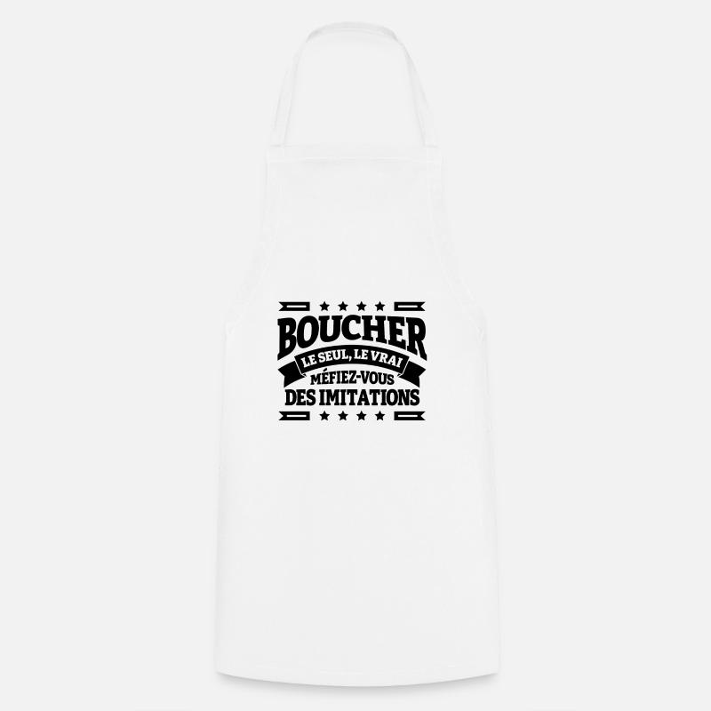 BOUCHER - Tablier de cuisine - blanc