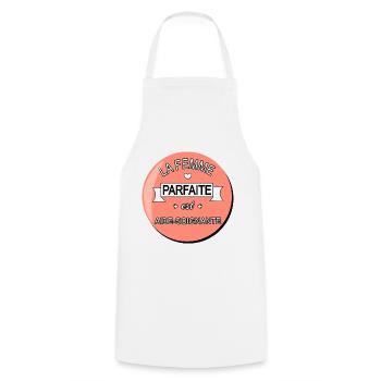 Parfaite aide soignante ! cadeau aide soignante - Tablier de cuisine - blanc - Devant - AI Model Male 185 dark (185cm)