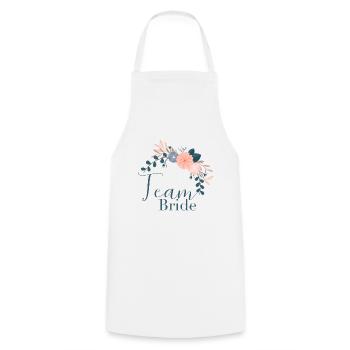 Flower Boho - Team Bride - Cooking Apron - white - Front - AI Model Male 185 dark (185cm)