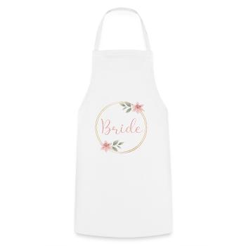 Pink Eucalyptus - Bride - Cooking Apron - white - Front - AI Model Male 185 dark (185cm)