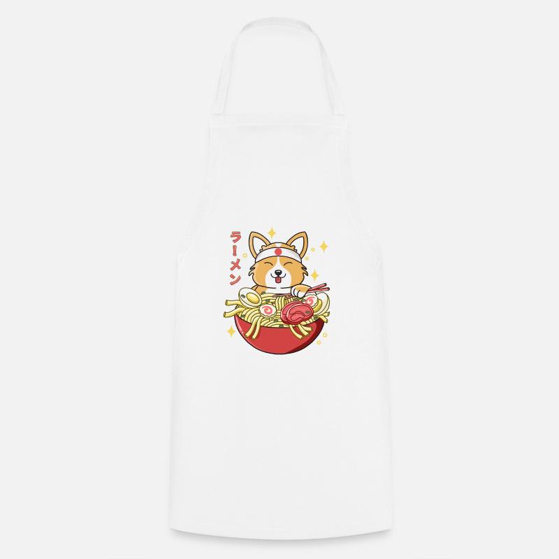 Corgi Ramen - Tablier de cuisine - blanc