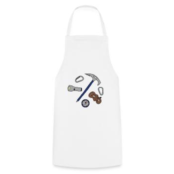Mountain climbing climbers mountaineers - Cooking Apron - white - Front - AI Model Male 185 dark (185cm)