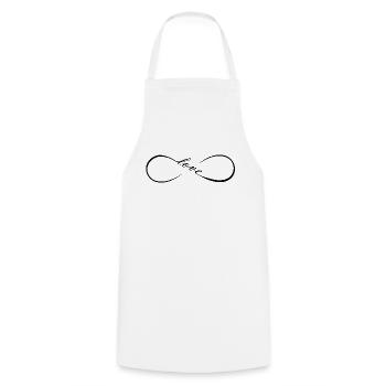 FatMonkey Designs Infinity LOVE 2021 - Kochschürze - Weiß - Vorne - AI Model Male 185 dark (185cm)
