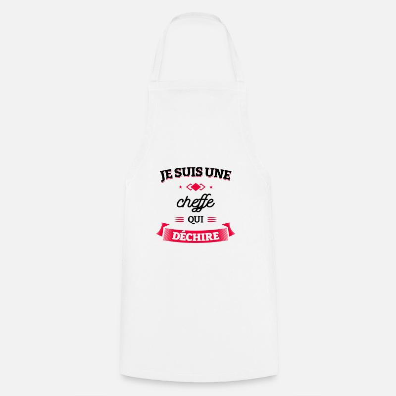 CHEFFE QUI DÉCHIRE - Tablier de cuisine - blanc