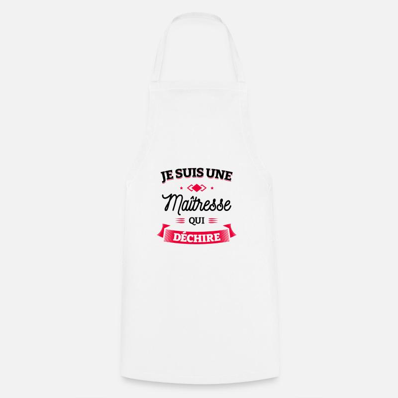 MAÎTRESSE QUI DÉCHIRE - Tablier de cuisine - blanc