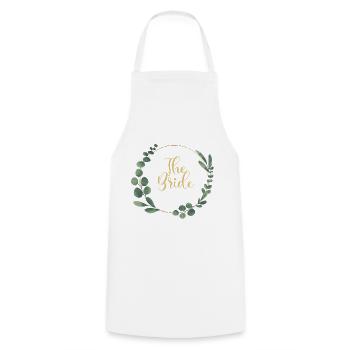 The Bride - Cooking Apron - white - Front - AI Model Male 185 dark (185cm)
