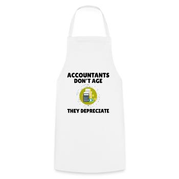 Accountant Accounting Cpa Funny Saying Gift - Cooking Apron - white - Front - AI Model Male 185 dark (185cm)