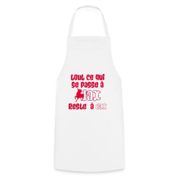 Feria de Dax - Tablier de cuisine - blanc - Devant - AI Model Male 185 dark (185cm)