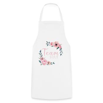 Rose Frame - Team Bride - Cooking Apron - white - Front - AI Model Male 185 dark (185cm)