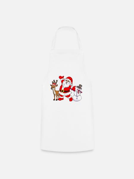 WEIHNACHTSMANN & SCHNEEMANN by The Manzanita´s - Kochschürze - Weiß