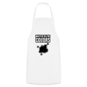 Master of Colors - Cooking Apron - white - Front - AI Model Male 185 dark (185cm)