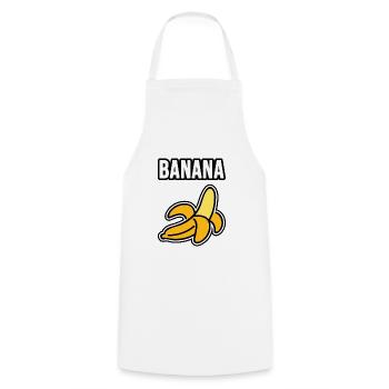 Banana - Cooking Apron - white - Front - AI Model Male 185 dark (185cm)