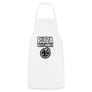 Pizza und Pasta geht immer! - Kochschürze - Weiß - Vorne - AI Model Male 185 dark (185cm)