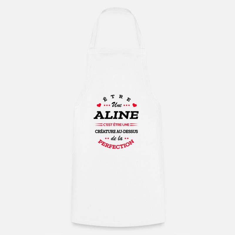 ALINE PARFAITE - NOM ALINE - Tablier de cuisine - blanc