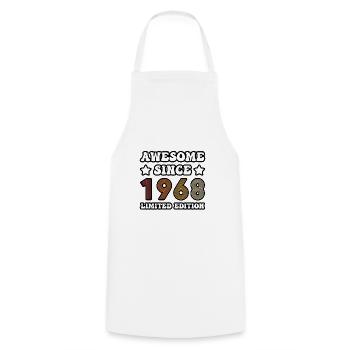 Légendaire et merveilleux depuis 1968 - Tablier de cuisine - blanc - Devant - AI Model Male 185 dark (185cm)